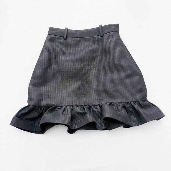 & Other Stories Black LA Atelier Black Flare Skirt SZ2 - Picture 2 of 7